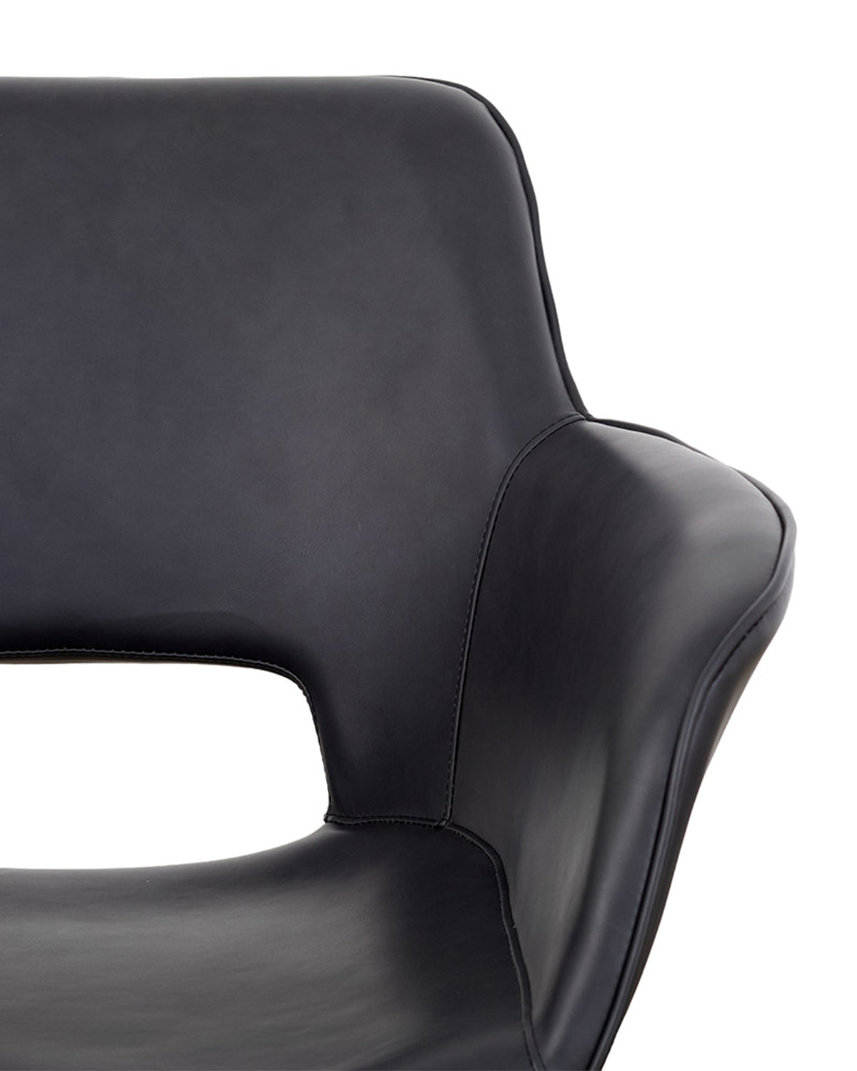 Milo Midnight - Fauteuil de coupe gris avec base étoile noire